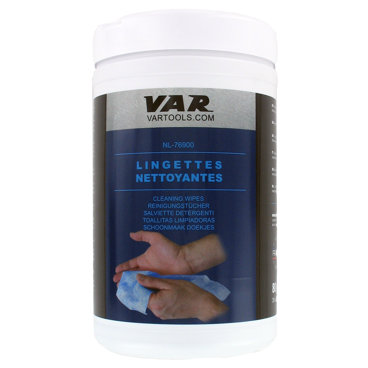 VAR | Bucket of 80 high performance hand cleansing wipes