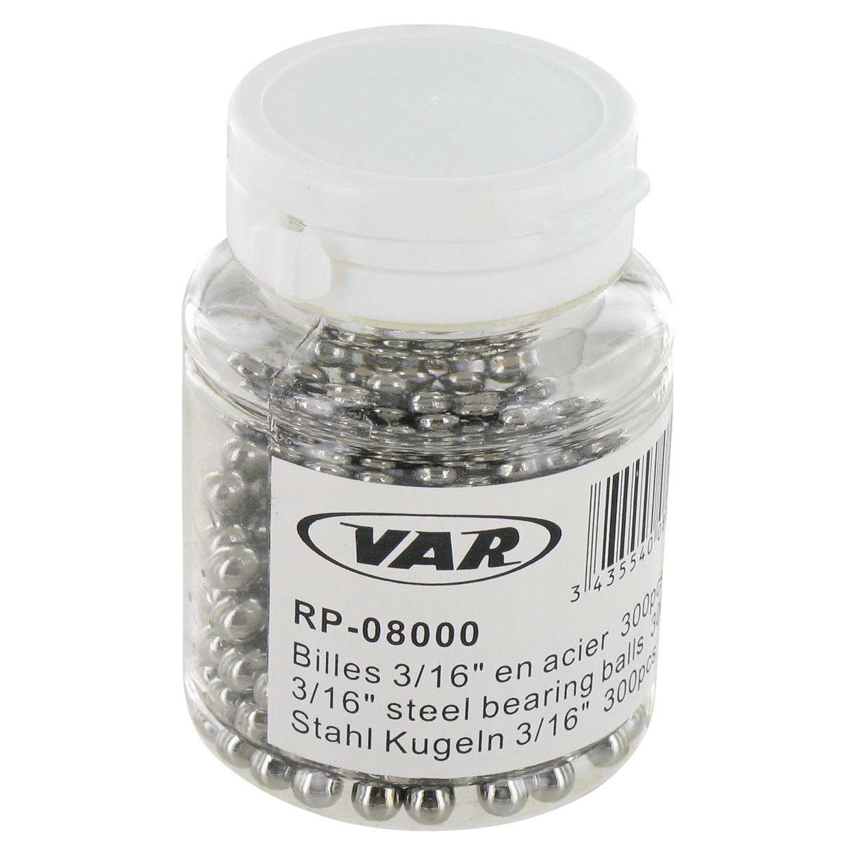 VAR | Flacon de 300 billes 3/16 (4.76mm)