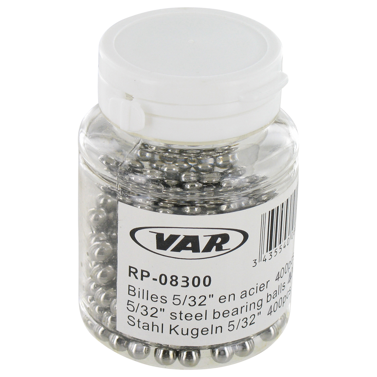 VAR | Bottle of 400 bearing balls, 5/32'' (3,96 mm)