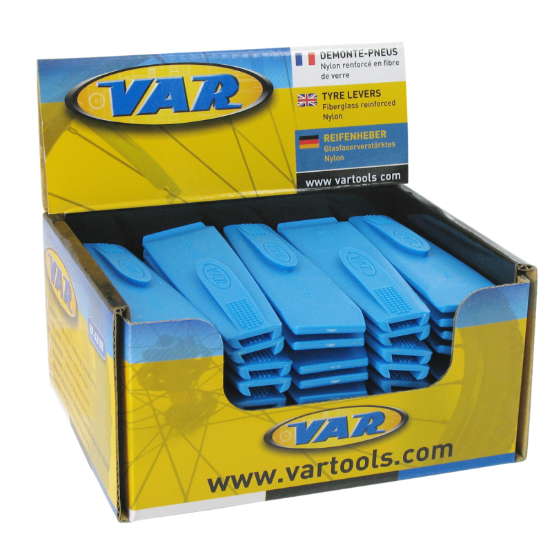 VAR | retail counter top display box - 25 sets of 2 nylon tyre levers
