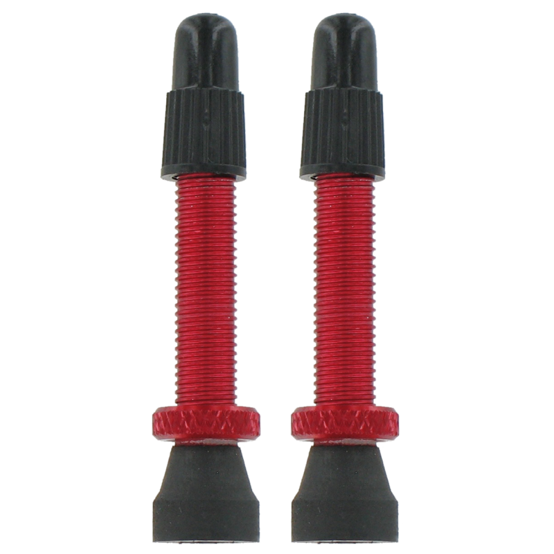 VAR | 2 alloy Presta valves - 35mm red