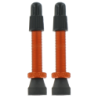 VAR | 2 alloy Presta valves - 35mm orange