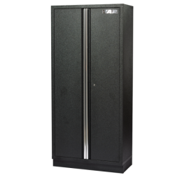 VAR | 2-door tall cabinet with 4 shelves - full black series