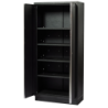 VAR | 2-door tall cabinet with 4 shelves - full black series