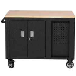 VAR | Large rolling workbench 10 drawers 2 doors - full black series