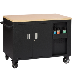 VAR | Large rolling workbench 10 drawers 2 doors - full black series