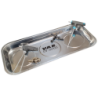 VAR | Rectangular magnetic parts tray - stainless steel