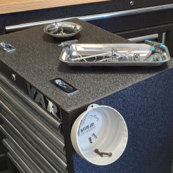 VAR | Rectangular magnetic parts tray - stainless steel