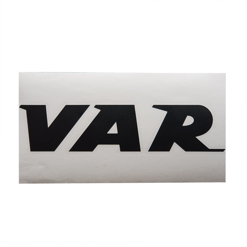 VAR | Sticker VAR - lettre noir fond transparent 234x109mm