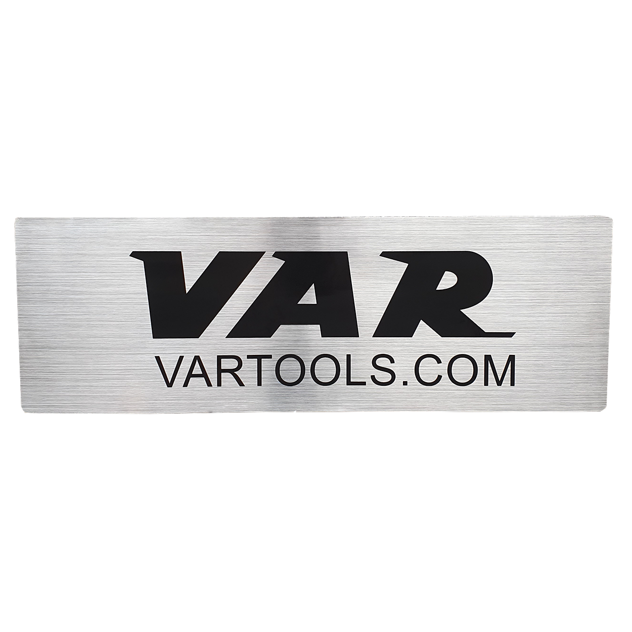 VAR | Sticker VAR 345x115mm - fond alu brossé lettres noires 
