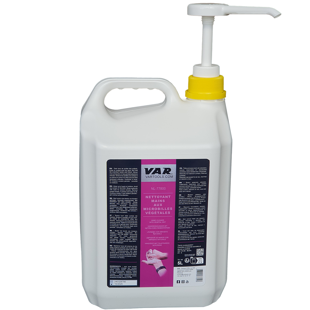 VAR | Hand cleaner - vegetal grit - 5 Liters