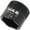 VAR | Flat-faced socket for fork top cap 24mm