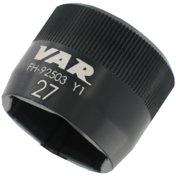VAR | Flat-faced socket for fork top cap 27mm - tapered