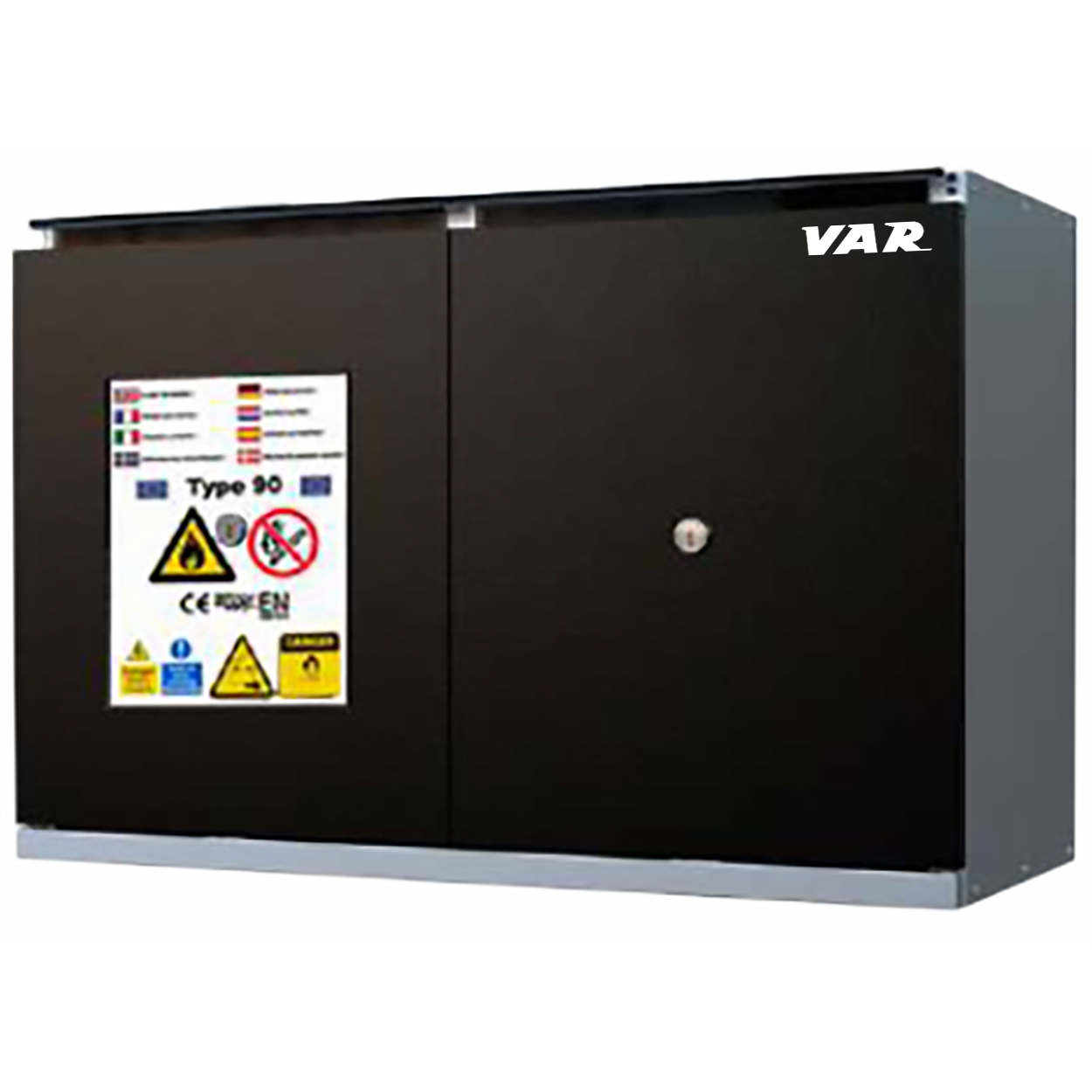 VAR | Battery storage cabinet w/ shelf - low - 110cm - 2 doors