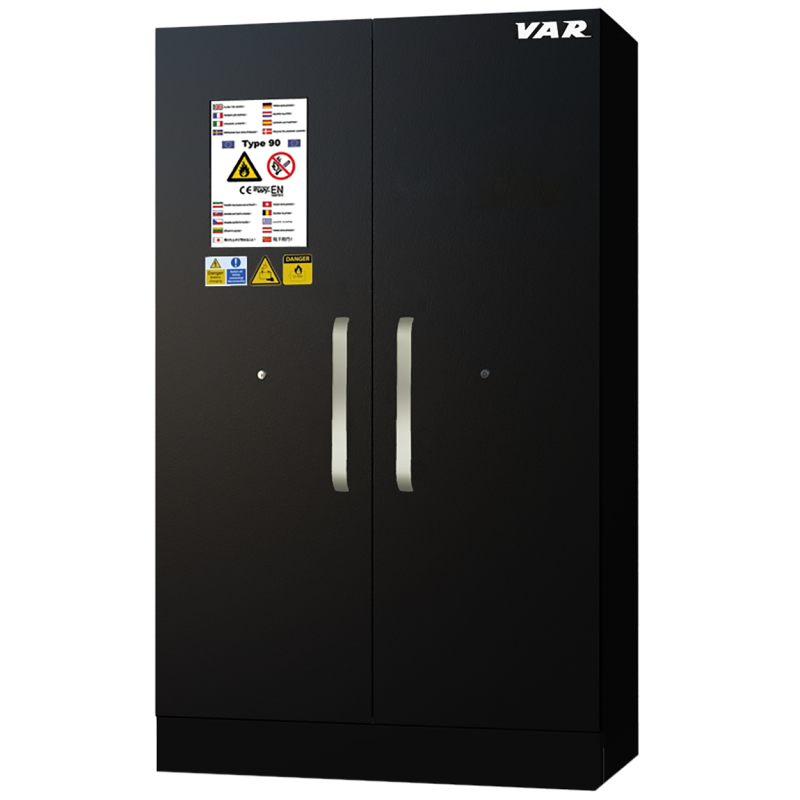 VAR | Armoire stockage batteries haute 120cm - étagères/prises/ventilation