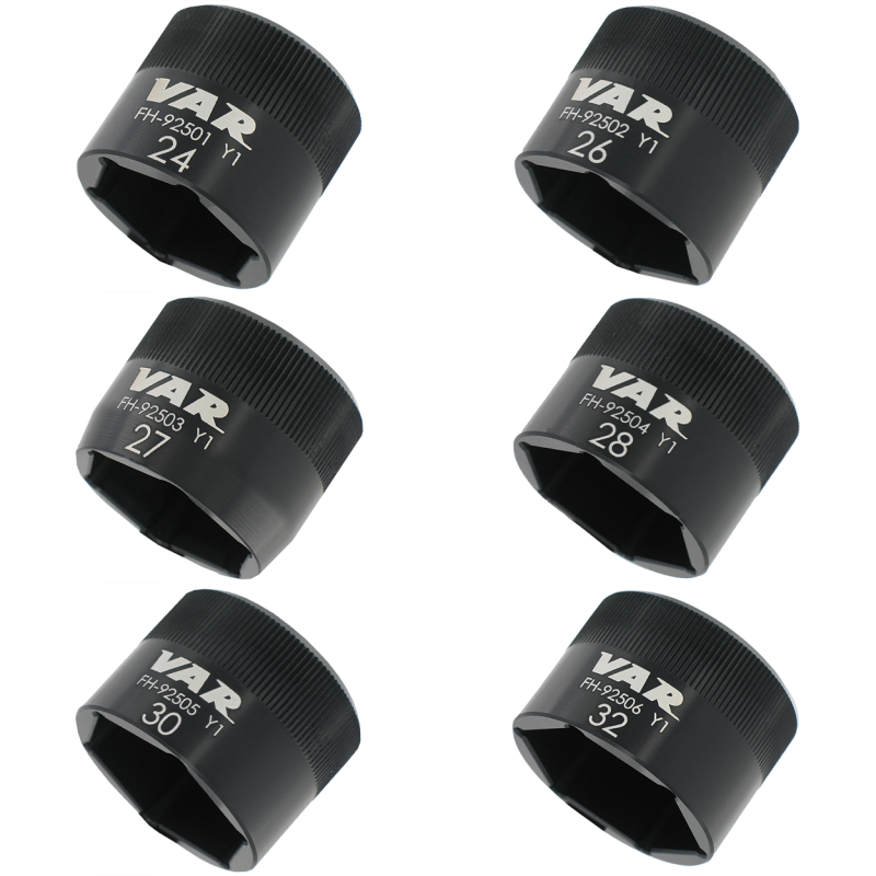 VAR | Set of 6 flat-faced sockets for fork top cap