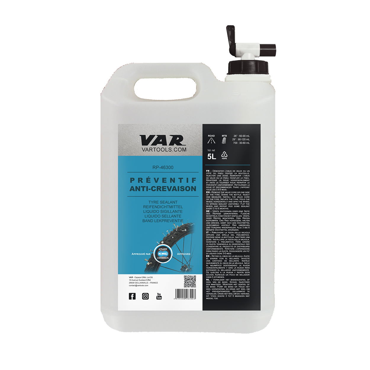 VAR | Préventif anti-crevaison - 5 litres