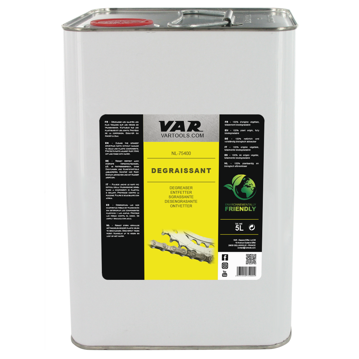 VAR | 100% plant origin degreaser - 5 liter jug