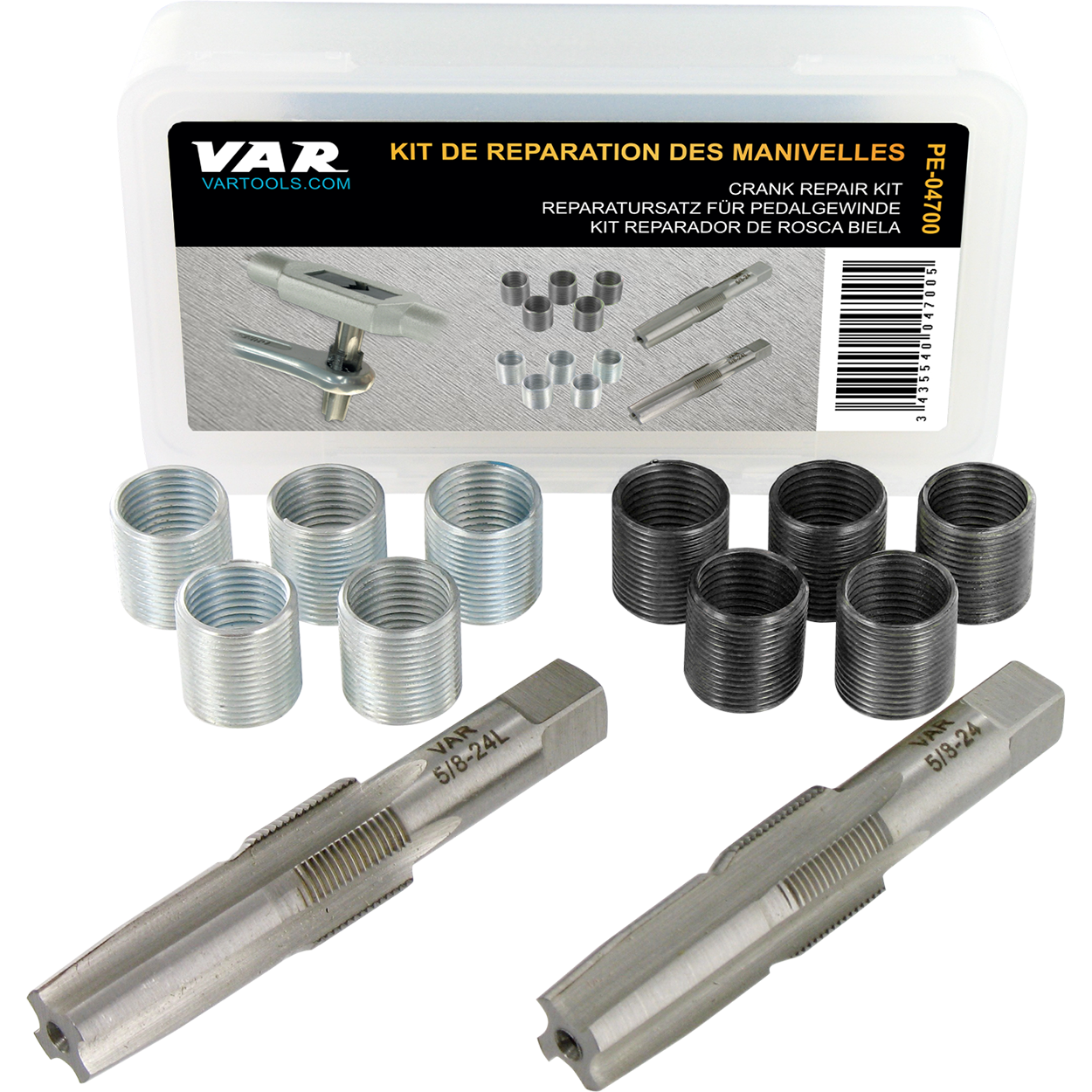 VAR | Kit réparation taraudage manivelle 5/8''x24 tpi pas D et G