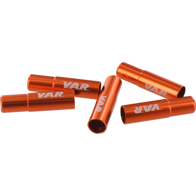 VAR | Sachet de 4 embouts gaine frein aluminium - orange