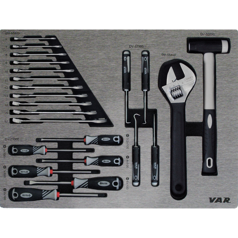 VAR | Tool tray for spanners, screwdrivers, hooks, hammer - TOOLS INCLUDED