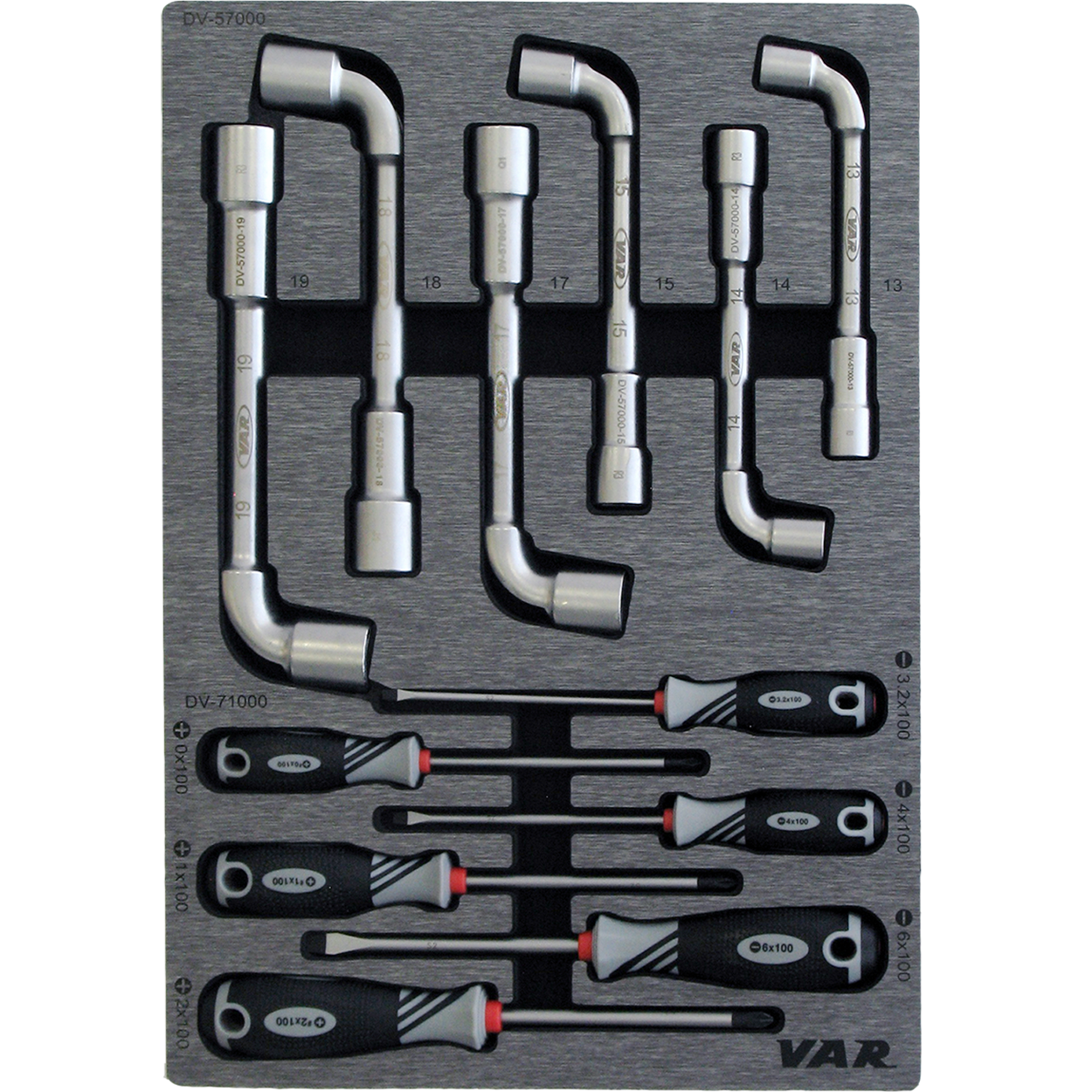 VAR | Tool tray for screwdrivers and socket wrenches - TOOLS INCLUDED
