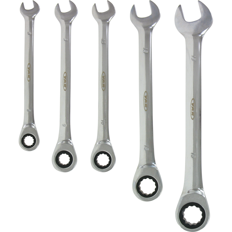 VAR | Set of 5 ratchet combination wrenches