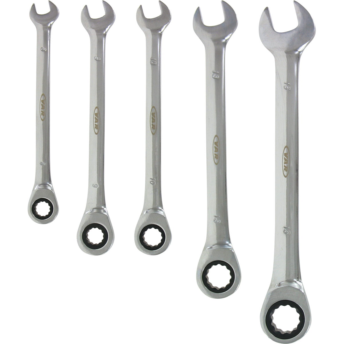 VAR | Set of 5 ratchet combination wrenches