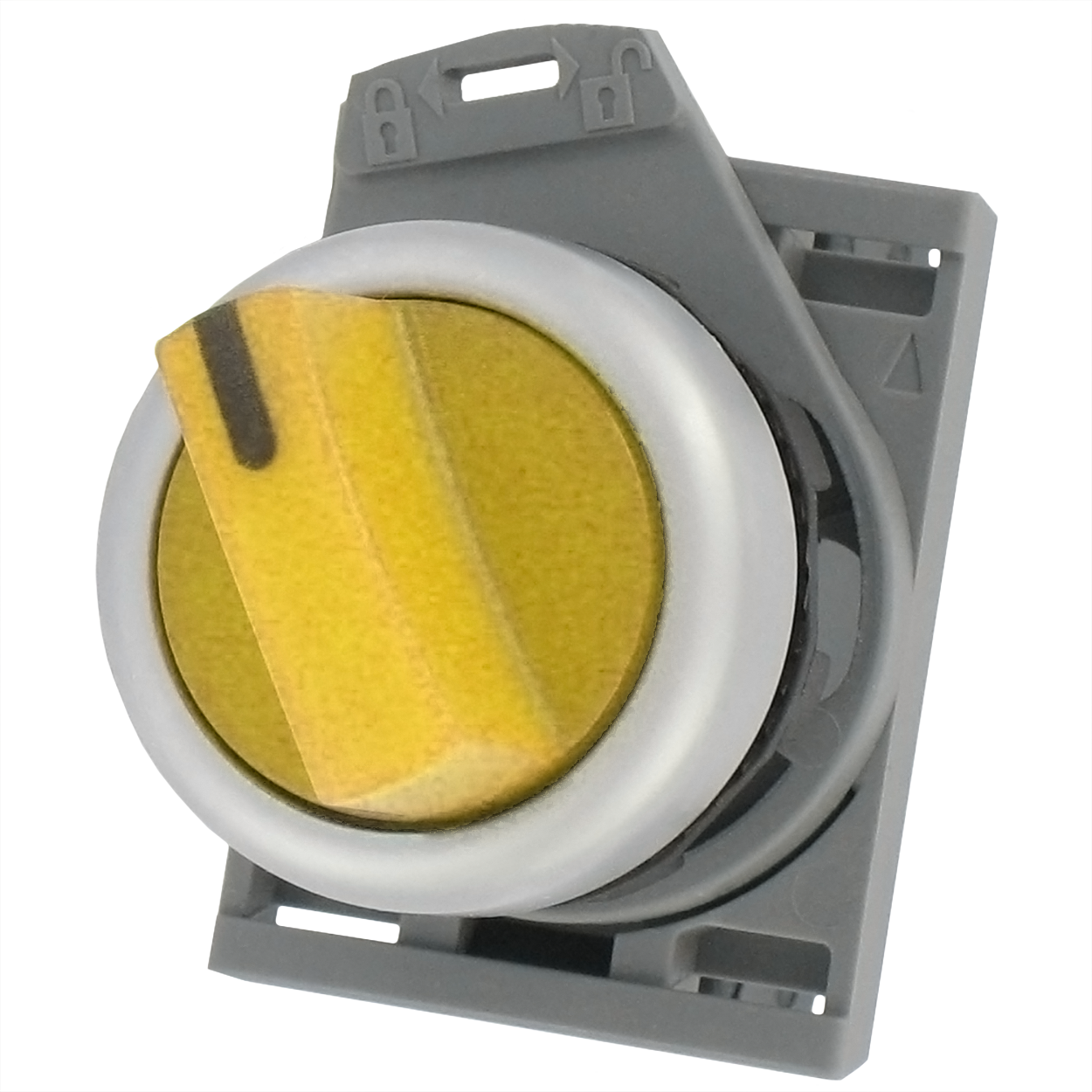 VAR | Bouton lumineux jaune avec boitier contact pour fontaine MO-52310