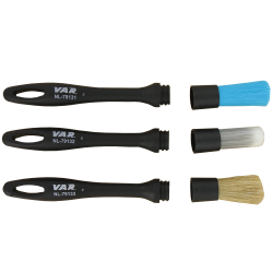VAR | Set of 3 brushes (blue, grey and boar hairs)