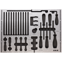 VAR | Tool tray for cone wrenches and wheel building with pre-cut zone