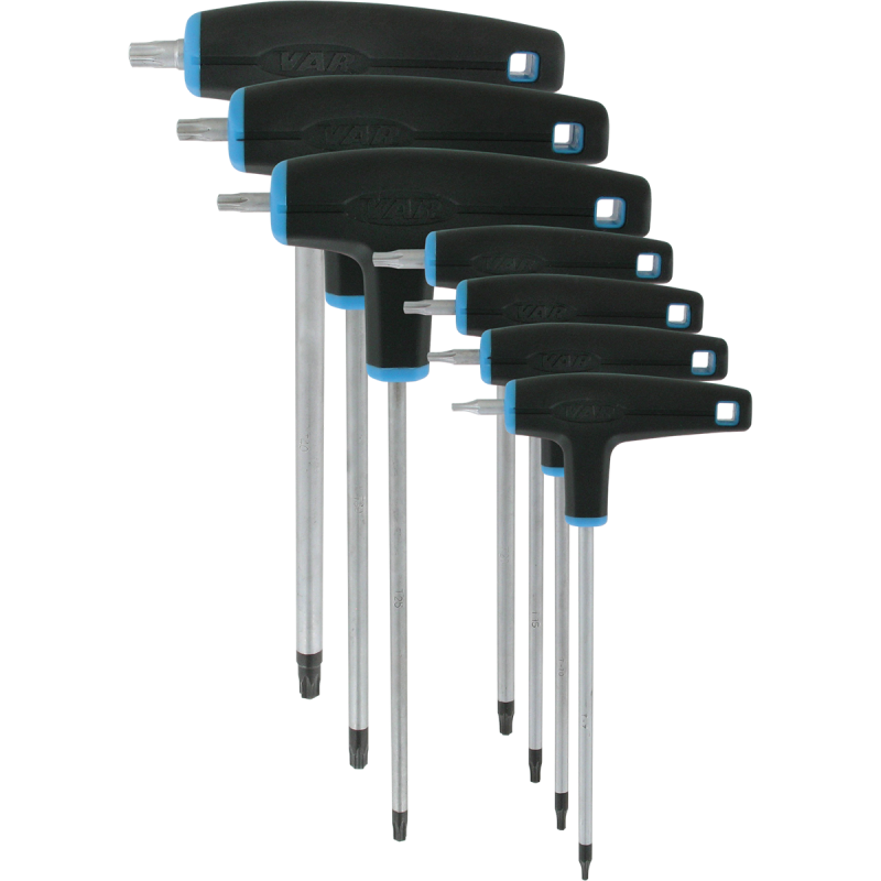 VAR | Set 7 P-handled Torx wrenches from 7 to 40