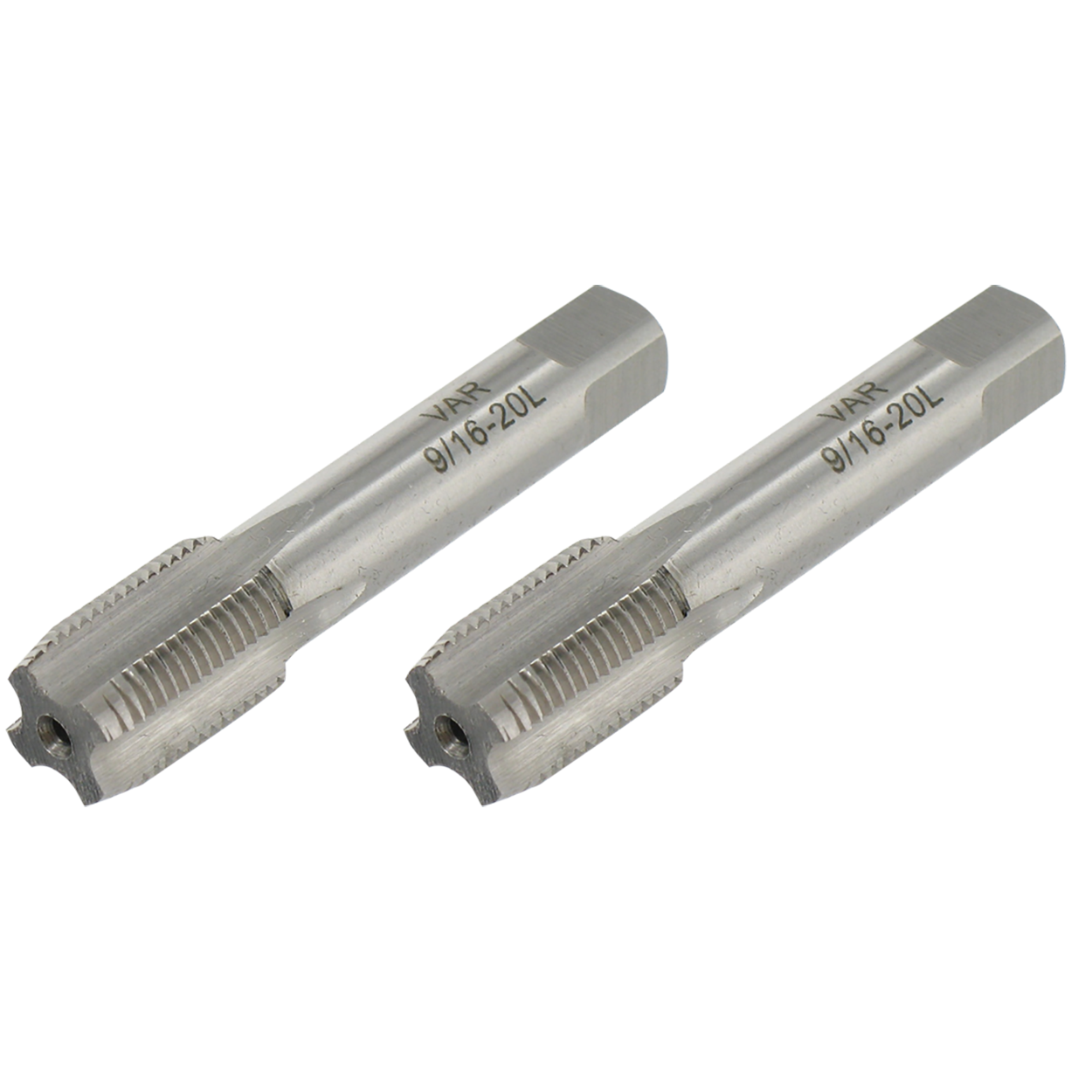 VAR | Jeu 2 tarauds main p/ manivelles 9/16''x20 tpi pas D et G