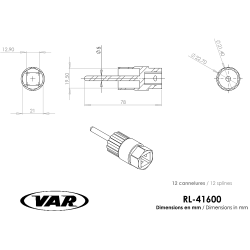VAR | Cassette remover with pilote for Campagnolo, Shimano UG - carded