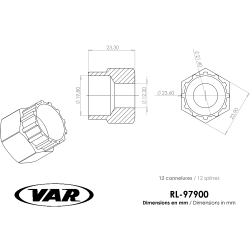 VAR | Cassette remover for Shimano Hyperglide