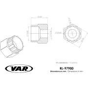 VAR | Cassette remover for Shimano Hyperglide - carded