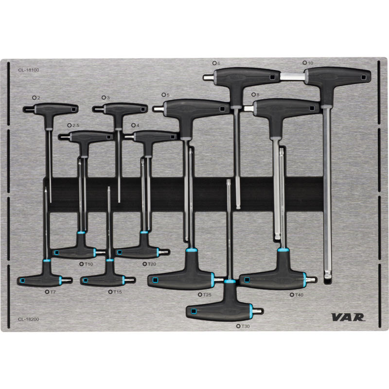 VAR | Tool tray for hex and Torx wrenches - TOOLS INCLUDED