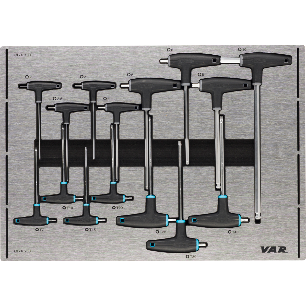 VAR | Tool tray for hex and Torx wrenches - TOOLS INCLUDED