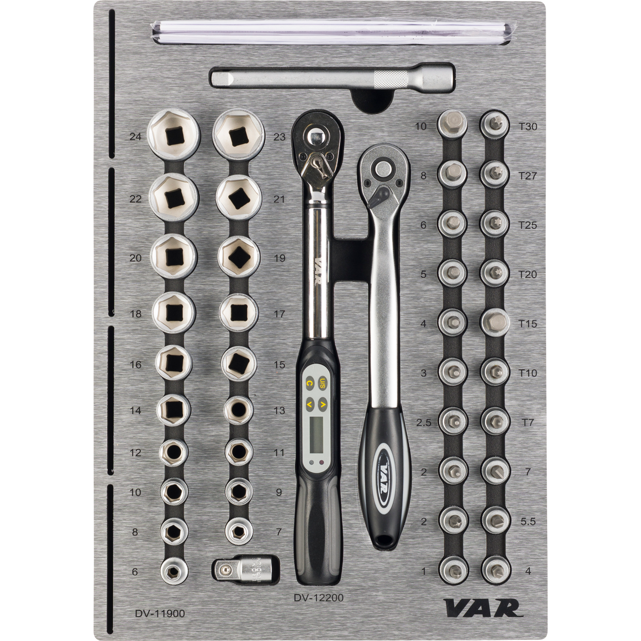 VAR | Tool tray for ratchet wrench set and torque wrench