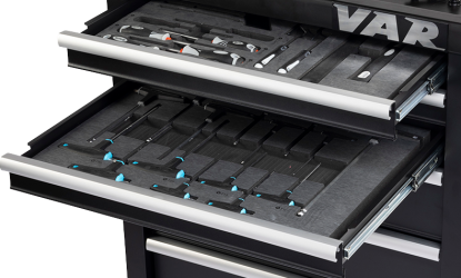 VAR | Professional Workshop Tool Trolley – 8 Drawers with Bicycle Tools