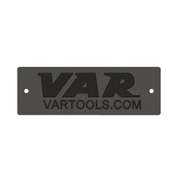 VAR | Plaque Aluminium VAR 120x40mm – Logo VAR Gravé au Laser