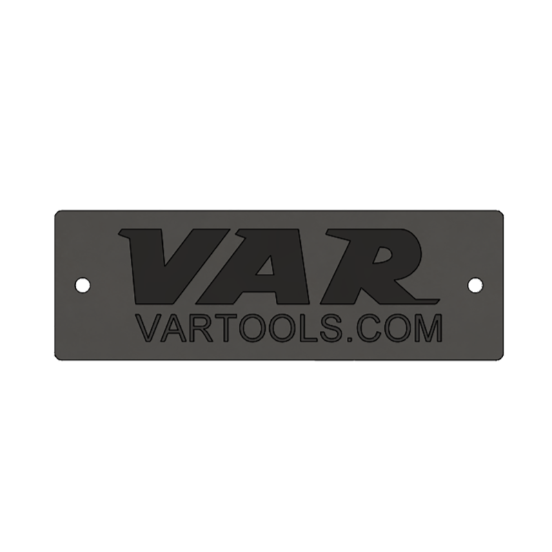 VAR | Plaque Aluminium VAR 120x40mm – Logo VAR Gravé au Laser