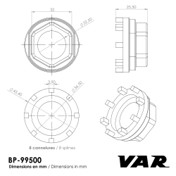 VAR | Outil boitier de pédalier Shimano XTR, Ultegra & Truvativ