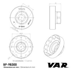 VAR | BB tool for Chris King, ThreadFit 30 and T47 BB cup