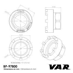 VAR | BB tool for Yamaha PW-X, PW-X2 lockring