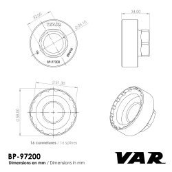 VAR | BB tool for Shimano Steps E6100, E7000, E8000 and E9000 lockring
