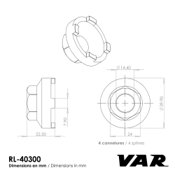 VAR | Démonte roue-libre 4 ergots BMX ACS FAT 16/22 dents