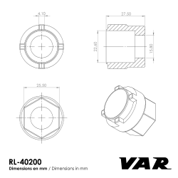 VAR | 4 notch BMX freewheel remover for ACS 14/15 teeth