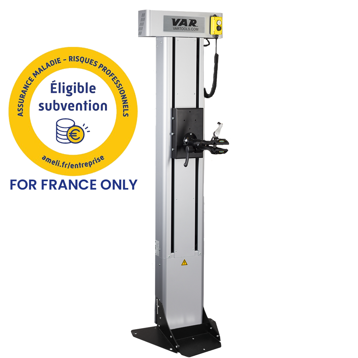 VAR | Pied électrique professionnel simple avec ancrage au sol - 85 Kg