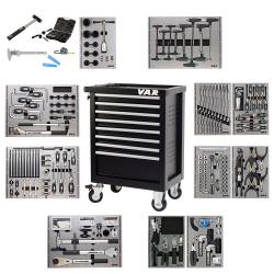 VAR | Professional Workshop Tool Trolley – 8 Drawers with Bicycle Tools